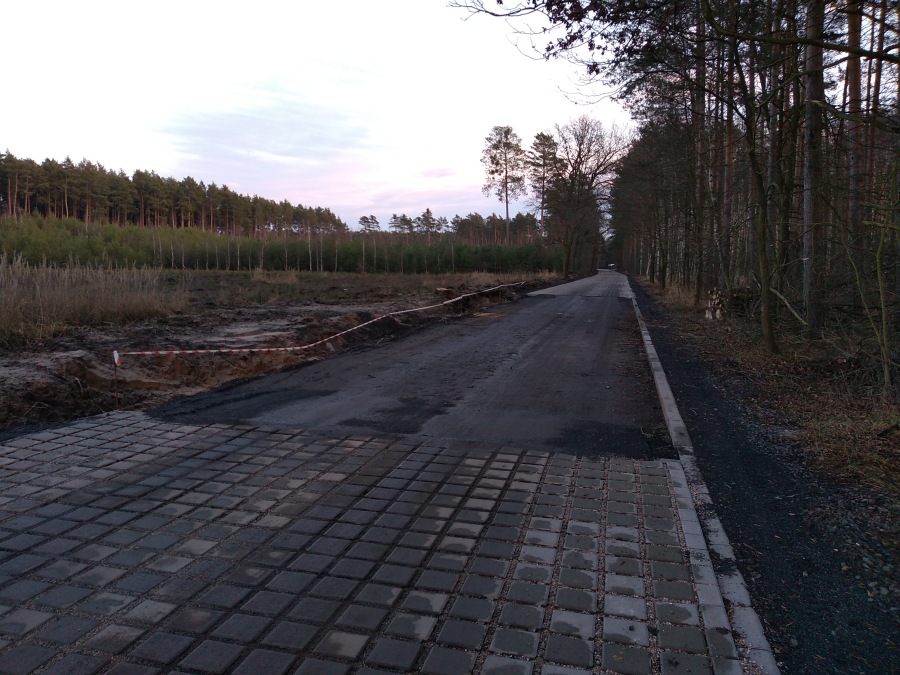Droga Barcikowice - Kiełpin formalnie nie została jeszcze ukończona