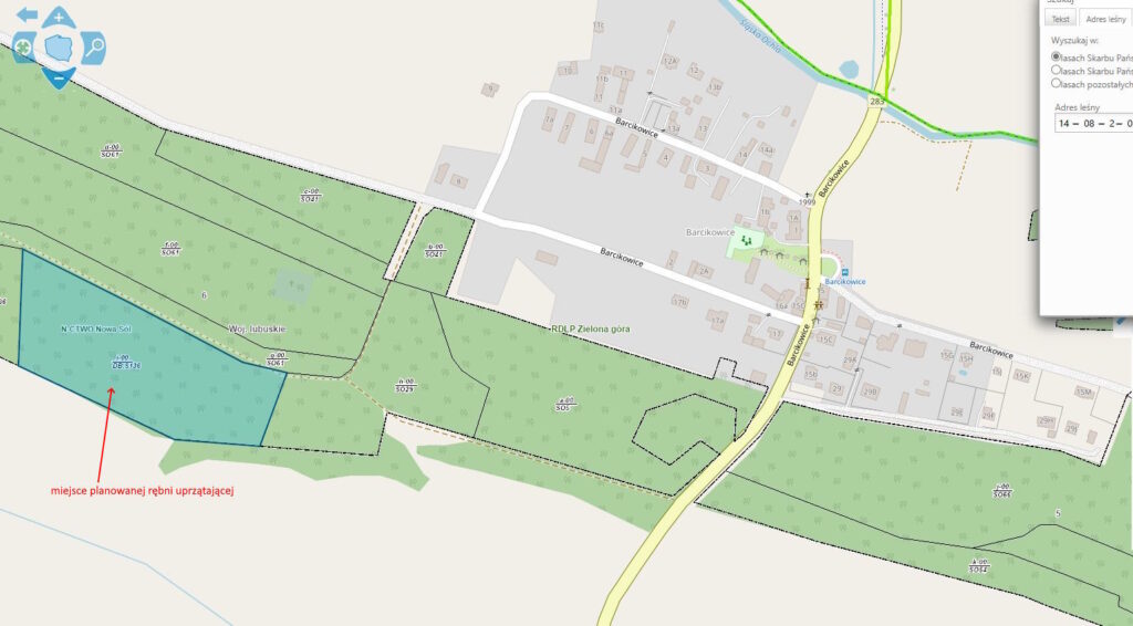 Planowana wycinka drzew w Barcikowicach w oddziale leśnym 6-i