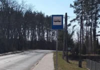Przystanek w Barcikowicach w ciągu DW 283
